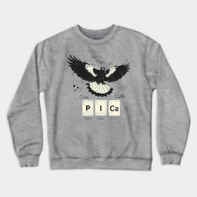 noun Pica: Commonly known as the Magpie Crewneck Sweatshirt by Shadowsantos